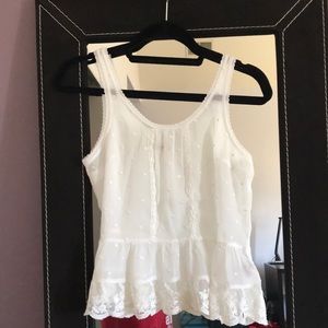 White lace tank top